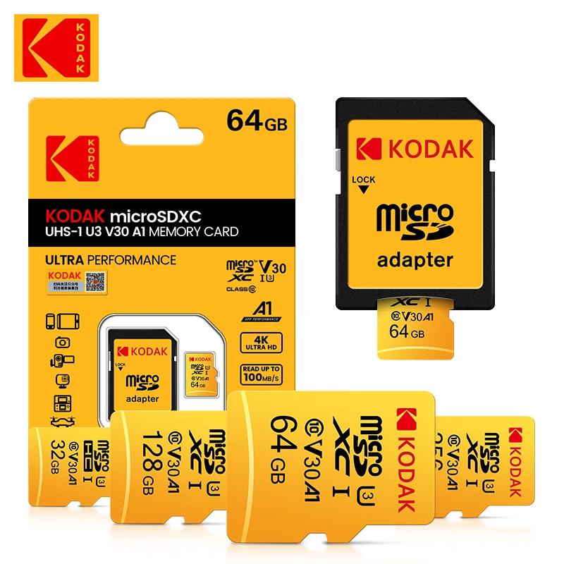 KODAK ũ SD ޸ ī, USB ī  , Microsd TF SDCard, 4K HD, 256GB, 100 MB/s, Class10 U3 UHS-I, 32GB, 64GB, 128GB